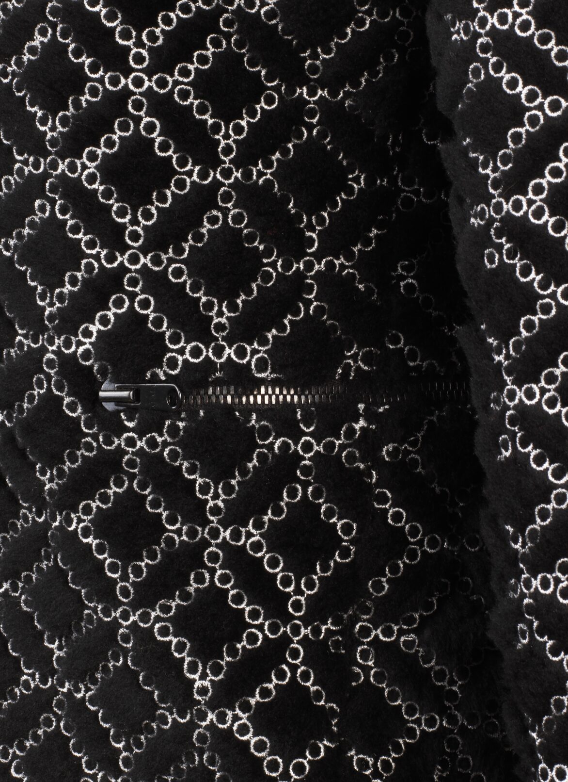 Embroidered Hooded Jacket ALAÏA BLACK/WHITE EMBROIDERED HOODED JACKET